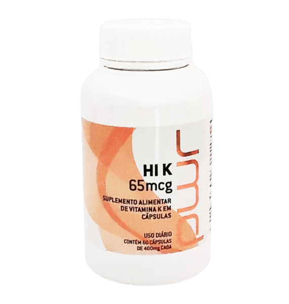 HI K - Vitamina K (60 cápsulas de 400 Mg) - Fundamental na saúde óssea