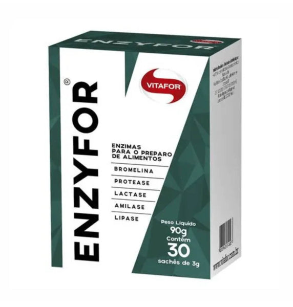 Enzyfor - Enzimas Digestivas (30 sachês de 3g) - Ideal para o preparo de alimentos