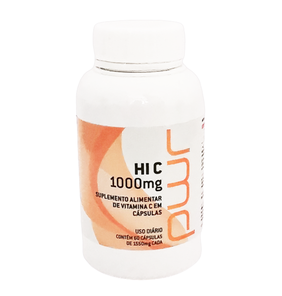 HI C - Vitamina C (60 cápsulas de 1000 Mg) - Para aumentar sua imunidade