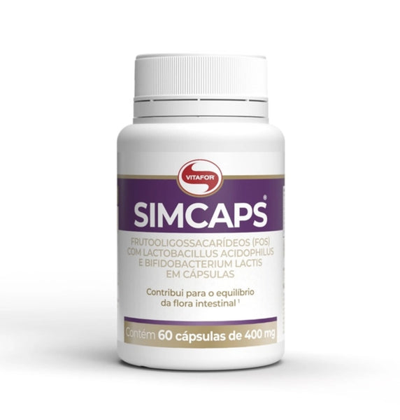 Simcaps (60 cápsulas de 400mg) - Poderoso mix de probióticos